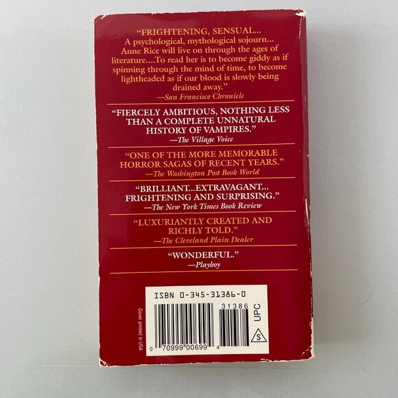 The Vampire Lestat by Anne Rice Paperback Book 1986 The Vampire Chronicles #2 - Picture 3 of 7